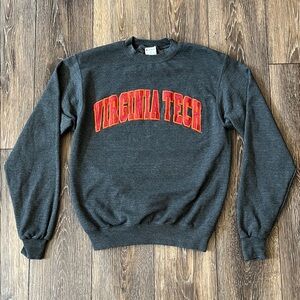 Champion Virginia Tech Gray Charcoal Crewneck Sweatshirt - Men's Size Small